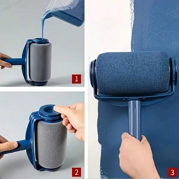 Pintarfacil 新款滚筒刷套装，带伸缩杆，无缝墙角油漆刷工具套装，适用于房屋墙面涂装