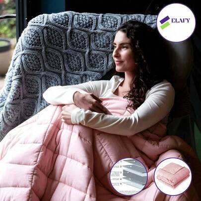 ELAFY Weight Blanket 7 KG, Comfortable Heavy Blanket For Better Rest And Relaxation, Weighted Throw Suitable For Adults And Teens, Snug Feel For Bedroom Or Couch, Great Gift Idea For Holidays, Birthdays Or Special Occasions