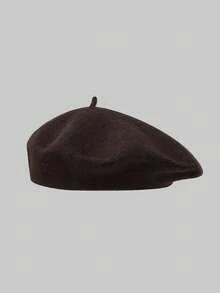 1pc Men's Solid Color Casual Beret Hat, Versatile Painter Cap Suitable For Daily, Leisure, Outdoor, And Work - Multicolor - View 4