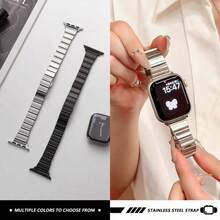 1pc Asymmetric Metal Watch Band, Compatible With Apple Watch 42mm, 38mm, 40mm, 41mm, 44mm, 45mm, 46mm, 49mm Diameter, Fashionable Smart Watch Replacement Strap, Suitable For Series Ultra2, Ultra SE2, SE 11, 10, 9, 8, 7, 6, 5, 4, 3, 2, 1, Unisex - Silver - View 8