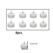 Bộ 6/8/12 đèn nến chạy bằng pin, nến LED màu vàng ấm áp, thích hợp cho các ngày lễ, họp mặt gia đình, sinh nhật, đám cưới, ban phước lành - trắng - Xem 6