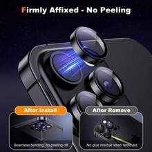 3 Stücke - Original Kameraobjektiv-Schutz geeignet für 11/12/13/14/15/16/17 Serie, perfekt nachgebildete Kameraobjektiv-Textur - Schwarz - Übersicht 6