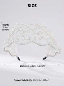 开斋节波西米亚风手工水晶串珠发箍，仙女风绕线发圈，优雅新娘婚礼派对舞会头饰（女士款） - 彩色 - 查看 8