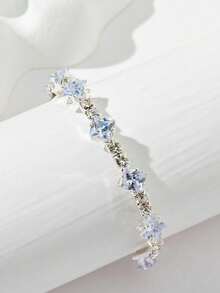 1件女士优雅简约方形钻石手镯，适合日常佩戴 - 彩色 - 查看 1