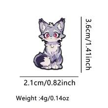 Cute Cartoon Animals Fox Enamel Pin Colorful Cats Brooch Pins Lapel Pin Badge On Backpack Clothing Accessories Jewelry Friends Gifts - Black - View 26