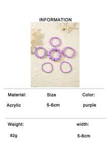imoli 6件套波西米亚风树脂珠弹性叠戴手链，适合海滩、度假、派对等场合，女士珠宝礼物 - 彩色 - 查看 9