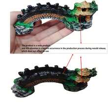 1pc Aquarium Decor Bridge, Fish Tank Equipment Accessory, Resin Bridge, Turtle Climbing Platform, Arch Bridge, Fragile Item, Handle With Care. - Multicolor - View 6