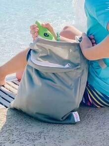 Cloth Diaper Wet Dry Bags ,Waterproof And Dirt-Resistant Wet Bag,Waterproof Reusable With Two Zippered Pockets Travel Beach Pool Daycare Soiled Items Yoga Gym Bag ,Home And Travel Storage, Laundry Bag - Multicolor - View 6