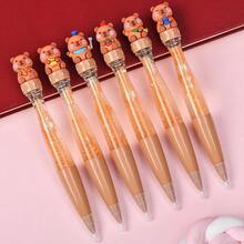 1pc Cute Capybara Liquid Motion Pen, Creative Fidget Pen, Random Style Cartoon Twist Stress Relief Pen - Multicolor - View 12