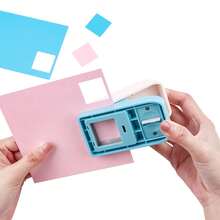 1 Inch Square Hole Punch, Manual Operated Handcraft Hole Puncher Suitable For Paper Art, Scrapbooking, DIY Card Making, Handicrafts - Single Piece - View 2