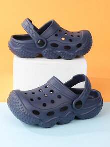 Sandalias de niños con suela texturizada, versátiles y casuales para uso diario, playa y exterior - Azul Marino - Ver 6