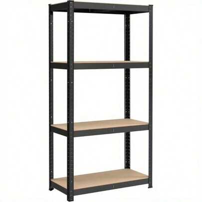 4-Tier Shelving Unit, Steel Shelving Unit For Storage, Boltless Assembly, For Garage, Shed, Load Capacity 520 Kg, 40 X 80 X 160 Cm