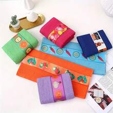 2/6pcs Large Size Kitchen Dishcloth, Super Soft Cotton Absorbent Cleaning Cloth, Bright Color Tea Towel, For Washing And Drying Dishes And Household Use - 38*66cm - View 2