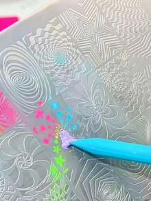 1pc Nail Art Printing Tool, Silicone Nail Art Stick, Essential For Nail Technicians, Pigment Mixing Stick, Resin Mixing, Handcraft, Handicraft - Multicolor - View 4