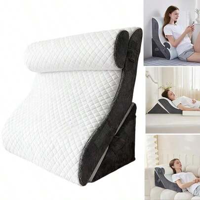 Bed Wedge Pillow Support Cushion 20-In-1 Back Support Pillow Memory Foam