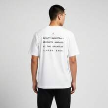 Jordan 男士 AS M J FLT SCRIPT BOXY SS CREW 短袖T恤，针织圆领T恤 TIF3015-100 - 白色 - 查看 2