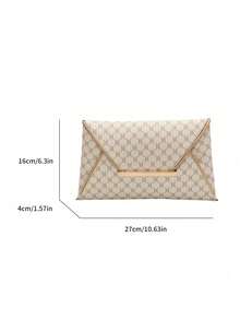 2024 Summer Fashionable Large Capacity Floral Print Clutch Bag, Women Handbag - White - View 7