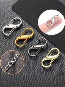 1/5/10 pièces Ensemble de verrous de fermeture éclair anti-vol pour maintenir la fermeture éclair fermée. Clips de mousqueton à double ouverture de type S pour les voyageurs d'affaires et les touristes. Clips de fermeture éclair portables pour sacs à dos, bagages, valises, sacs à main, clés, portefeuilles. Idéal pour la salle de gym, les croisières, les appartements, le camping, la plage, les affaires, les vacances, la rentrée scolaire et les voyages essentiels. Accessoires DIY - Multicolore - Voir 9