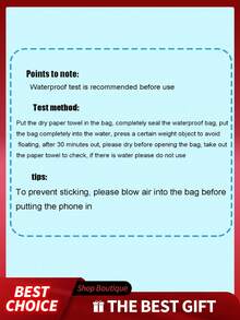 1pc/2pcs Waterproof Phone Case, Touchscreen Compatible, Essential For Swimming, Water Parks, Rafting, Professional Phone Protective Cover - Multicolor - View 6