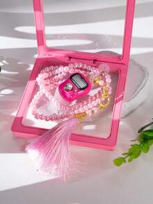 2pcs Muslim Prayer Beads Set, 3-In-1 Tasbih (Prayer Beads) Counter, Step Counter, Suitable For Festivals And Gatherings As Gifts - Multicolor - View 3