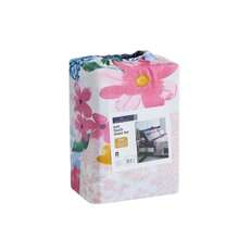 Soft Printed Sheet Set Fitted And Flat Bed Sheet With Pillowcases All Season Bedding - Liza Blue - View 3