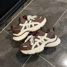 Women's Sneakers 2026 Spring New Thick Sole Shoes Versatile Lightweight Breathable Casual Chunky Sneakers - Coffee Brown - View 2