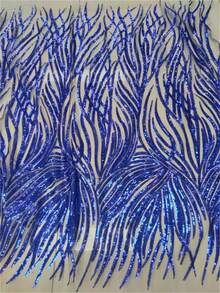 5 Yards/1 Yard High Quality Red African Swiss Voile Embroidered Mesh Lace Fabric, Suitable For Sewing Party Dresses, Blue - A - View 10