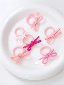 11件套女孩迷你蝴蝶结发圈和动物图案果冻迷你梳套装，便携实用糖果色小梳子，适合女孩发型设计和护发，送给女孩的最佳礼物 - 彩色 - 查看 7