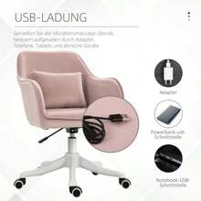 Swivel Office Chair With Massage Function, Vibration Function And Adjustable Armrests, 55 X 65 X 79-89 Cm - A - View 5