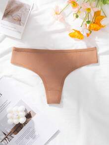 7 chiếc/gói quần lót dây cotton không đường may dành cho nữ, gợi cảm, thoáng khí, cạp thấp, phù hợp cho thể thao và tập luyện. - Nhiều màu - Xem 5