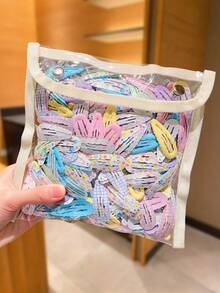 5pcs Cute Floral Print Hair Clips For Women, Fashionable And Sweet Hair Accessories, Suitable As Gift For Girls To Tidy Bangs - Multicolor - View 4