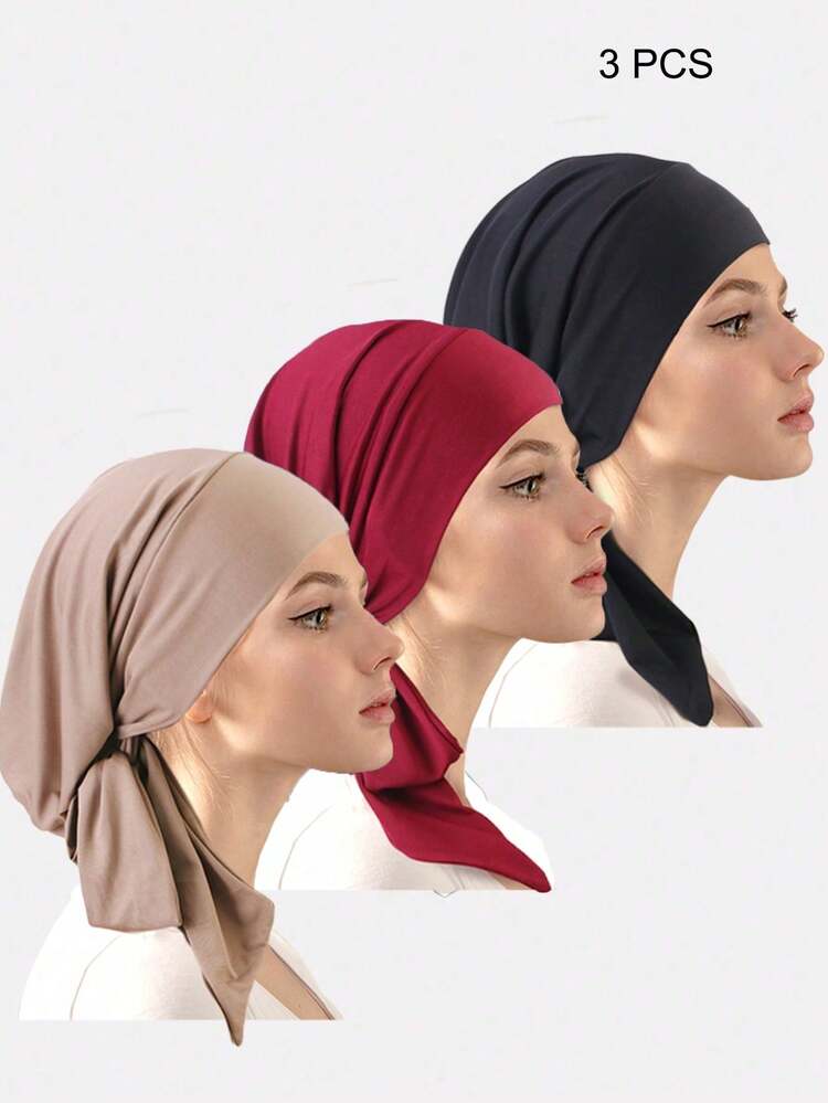 1pc Women Lace Trim Headscarf With Ribbons, Headband Headwrap, Chemo Cap, Suitable For Daily Use - Lace - View 18