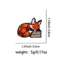 Cute Cartoon Animals Fox Enamel Pin Colorful Cats Brooch Pins Lapel Pin Badge On Backpack Clothing Accessories Jewelry Friends Gifts - Black - View 25