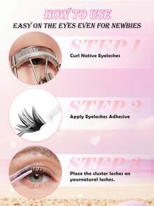 MAANGE 110pcs D-Curl Anime Style Thin False Eyelashes, 8-16mm Mixed Length, Fluff & Lengthening Individual Lashes, Suitable For Home Lash Extension - Black - View 11