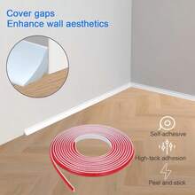 1pc Self-Adhesive TPE Material Wall Crevice Decorative Line, Baseboard, Ceiling Trim, Tile Grout Decorative Line, Wall Decor For Home - B - View 12