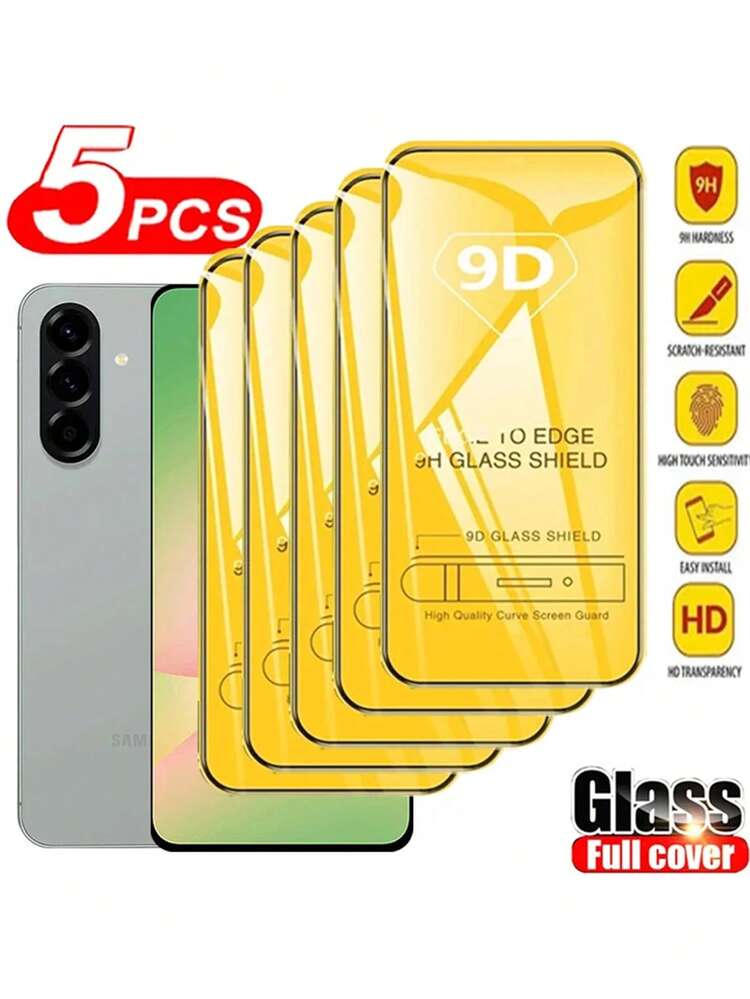 5 Packs Screen Protector Compatible With Samsung Galaxy, 9D Tempered Glass Full Coverage,Anti-Scratch,Bubble-Free Screen Protection Essentials, Applicable To Daily Shield, Office, Home Daily Shield Office Home Phone Screen Protector Phone Accessories Waterproof Shockproof Anti-Fall Scratch Resistant - Clear - View 17