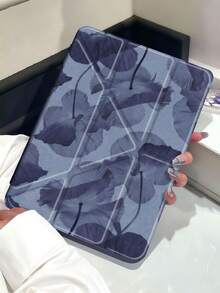 Water Lily Ink Painting Tablet Case Compatible With IPad Air 11-Inch M3 2025 / M2 2024, IPad Air 5th Generation 2022 , IPad (A16) 11 Inch 11th Generation 2025,Compatible With Samsung Galaxy Tab,Kindle Paperwhite 12th Gen 2024, Clear Back ,Fashion Pattern Protective Case,Automatic Sleep And Wake-Up Function, Airbag Protection, Suitable For Gifts And Office Use - Multicolor - View 2