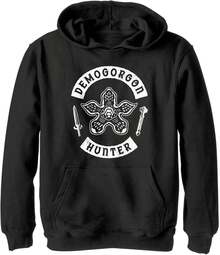Unisex-Child  Demogorgon Hunter Youth Pullover Hoodie - Black - View 1