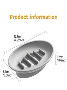 1pc Silicone Non-Slip Soap Dish With Drainage Holes, Shower And Bathroom Soap Holder, Flexible Soap Tray To Keep Soap Dry And Extend Its Lifespan - Multicolor - View 8