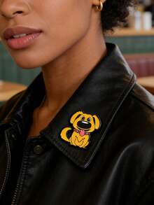 1枚金毛犬珐琅徽章 动漫电影胸针 翻领徽章 卡通可爱狗狗动物饰品 朋友礼物 - 彩色 - 查看 6