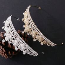 Diadème de mariée exclusif et de haute qualité, entièrement sertie de pierres de zirconium brillant intensément pour un look luxueux. - Diamant blanc argenté épais - Voir 3
