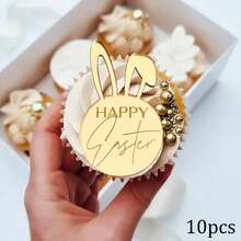 5pcs/10pcs/20pcs Easter Cupcake Decorations, Easter Eggs Rabbits Decor For Holiday Party Birthday Cake Decorating Supplies - Multicolor - View 7