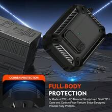 Luxury Switch Earphone Case For AirPods 4 Pro 2 3 Case Cover,Keychain,Compatible With AirPods Pro 2/3 Generation Protective Case - Black - View 9