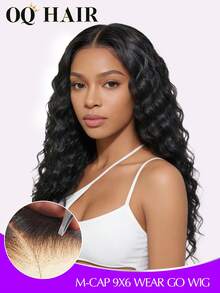 OQ Hair M-Cap Deep Wave Pre Cut 9x6 Transparent Lace Bleached Knots Wear Go Glueless Wigs 200% Density 16-28 Inch Human Hair Tiny Knots Pre Plucked Hairline No Glue Needed Natural Color Style - Beginner Friendly Natural Looking Daily Use Office Ready Party Style Y2K Baddie Vacation Outfits Outdoor Cosplay Campus School Holiday Part Wedding Festival Ready Valentines Gifts For Women - SNatural - View 1