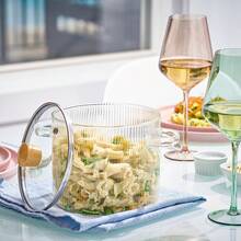 Le'raze Glass Cooking Pot With Lid - 2L(68oz) Heat Resistant Borosilicate Glass Cookware Stovetop Pot Set - Simmer Pot With Cover  For Soup, Milk,  Food Clear Gl926 - mặc định - Xem 5