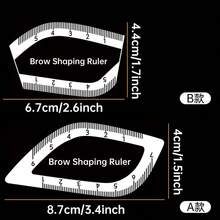 1pc Eyebrow Shaping Ruler, Eyebrow Design Ruler, 1-Minute Quick Eyebrow Drawing Design Tool, Convenient Microblading Permanent Makeup Template, Reusable, Eyelash Extension Tool, Wedding Christmas Gift - Multicolor - View 8