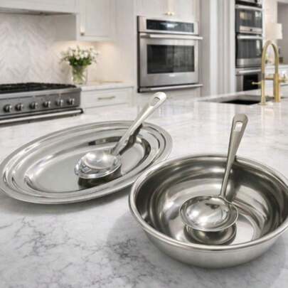 Conjunto para Servir em Aço Inox – 4 Peças