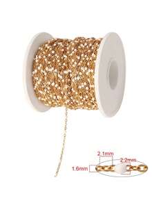 Dây chuyền hạt thép không gỉ 100cm, dây chuyền hạt nhựa nhiều màu sắc phong cách Bohemian, dây chuyền tráng men để làm trang sức DIY và phụ kiện vòng cổ. - Chuỗi tự làm - Xem 2