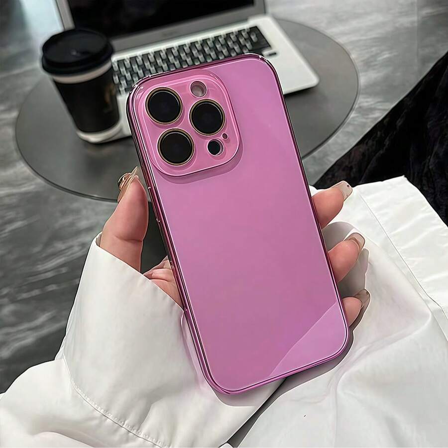 2026 New The Latest Model Features Premium Electroplated Glass Case For IPhones, Compatible With Apple Phone 17, 17 Pro, 16, 15, And 14-Cell Phones. Available In Solid Colors, Frosted Finishes, And Multiple Colors (Pink Cell, Black Cell, White Cell, Green Cell). Gifts Suitable For Winter, Christmas, Valentine's Day, And New Year's Eve, Perfect For Personal Use And As Gifts. - trắng - Xem 1