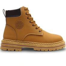 Shendy Vendy Men's High-Top Fashion Boots, Urban Style Tactical Boots With Platform And Thick Sole, Non-Slip, Wear-Resistant, Comfortable - Work Boots, Motorcycle Boots, High Boots For Men, Shoes For Men - 駝色 - 查看 3